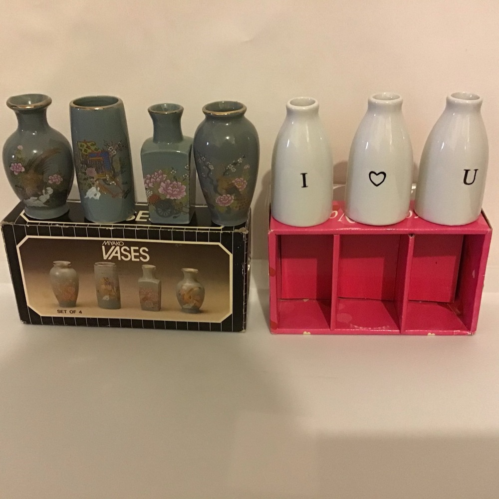 CERAMIC VASES SETS (7 PIECES)